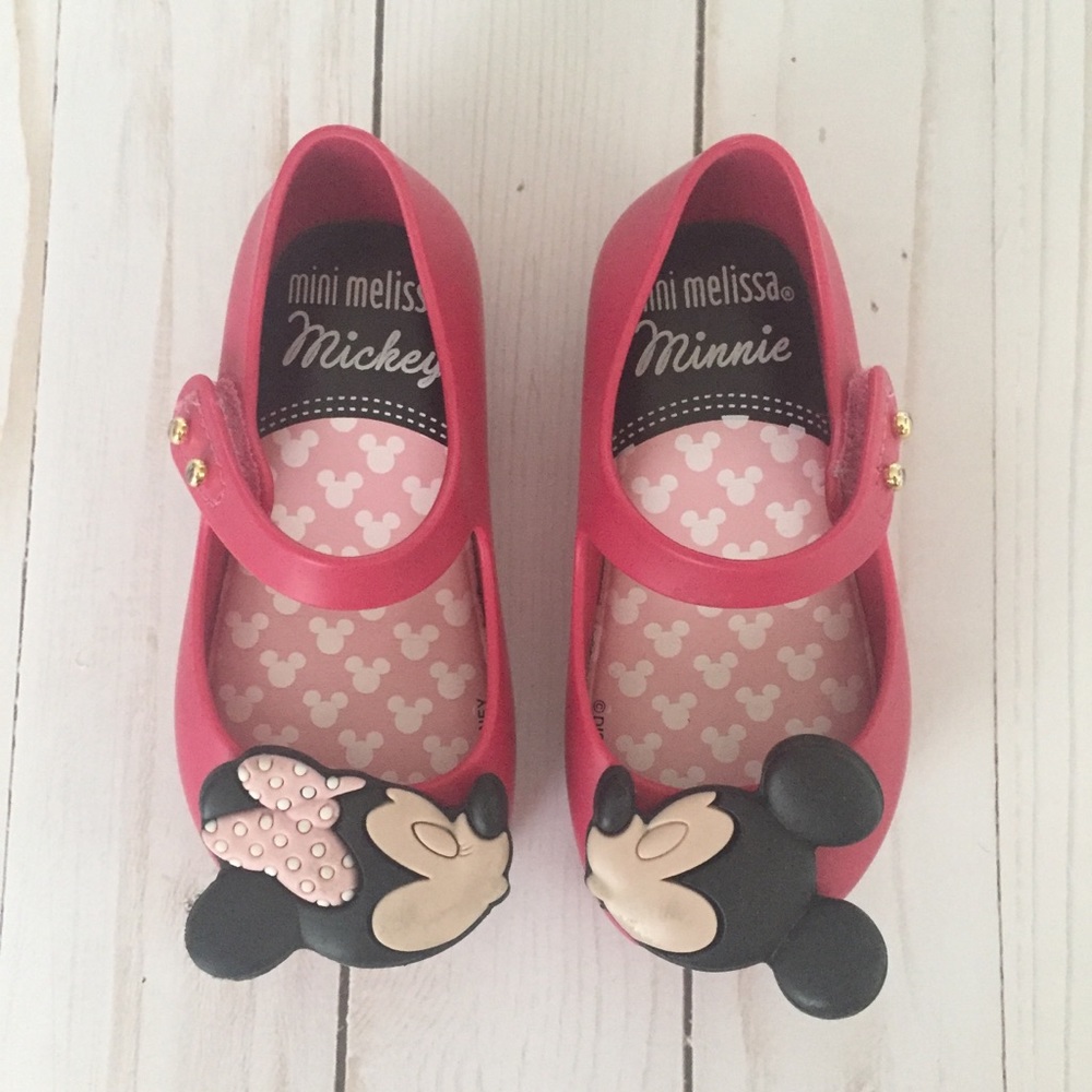Mini Melissa Mickey & Minnie pink shoes